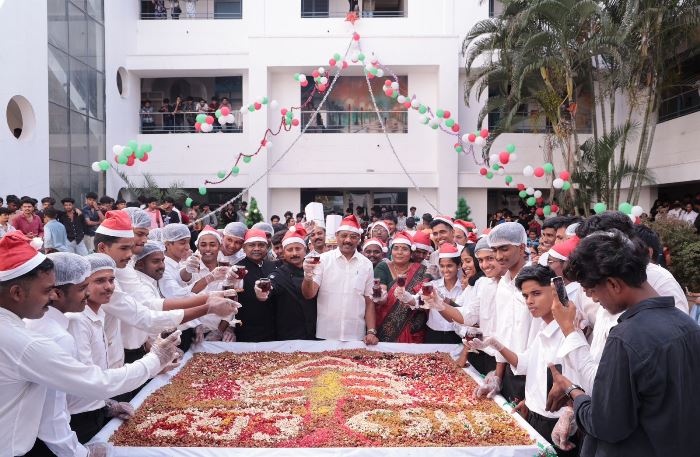 AJK College's Christmas cake Mixing Ceremony1